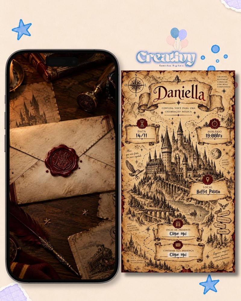 Convite Harry Potter