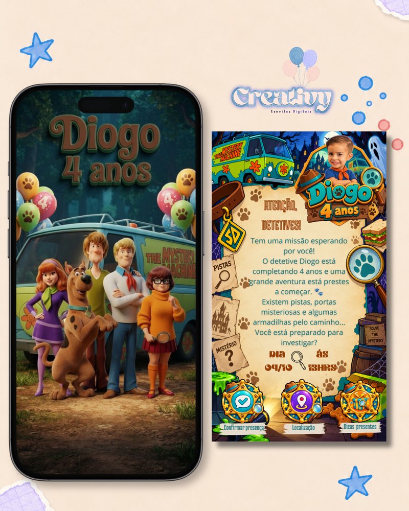 Convite Scooby-Doo